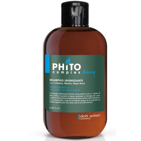 dott.solari Méregtelenítő hatású sampon - Detox shampoo #Phitocomplex 250 ml 