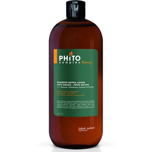 dott.solari Normalizáló, kettős hatású sampon - Double action balancing shampoo #Phitocomplex 1000 ml 