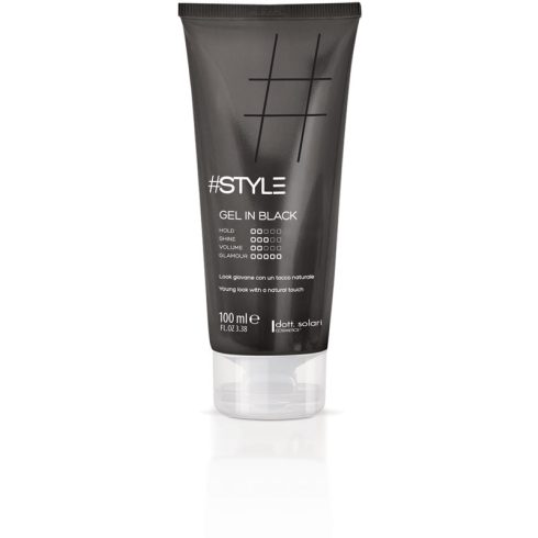 dott.solari Fekete zselé - Gel in black  #STYLE 100 ml 