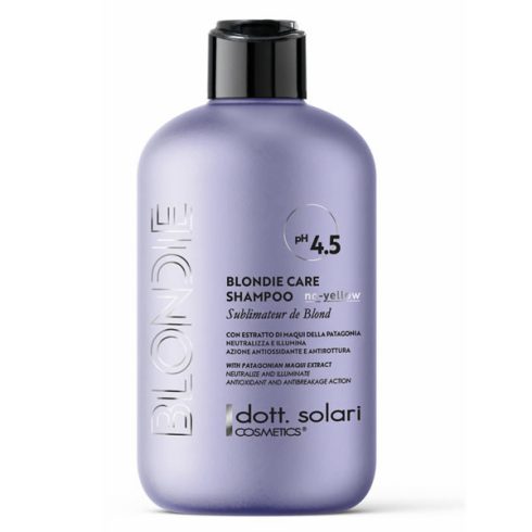 dott.solari Blondie Ápoló- sárgulásgátló sampon szőke hajra - Blondie Care Shampoo – NO YELLOW 300 ml