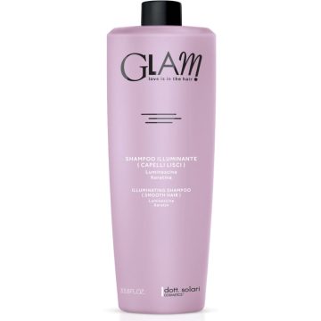   dott.solari Fényesíő, keratinos sampon egyenes hajhoz - Illuminating shampoo smooth hair #GLAM 1000 ml 