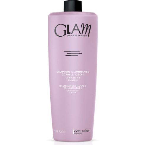 dott.solari Fényesíő, keratinos sampon egyenes hajhoz - Illuminating shampoo smooth hair #GLAM 1000 ml 