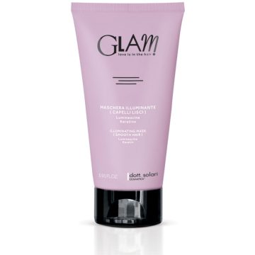   dott.solari Fényesítő, kerationos maszk egyenes hajhoz - Illuminating mask smooth hair #GLAM 175 ml 