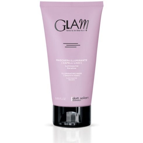 dott.solari Fényesítő, kerationos maszk egyenes hajhoz - Illuminating mask smooth hair #GLAM 175 ml 