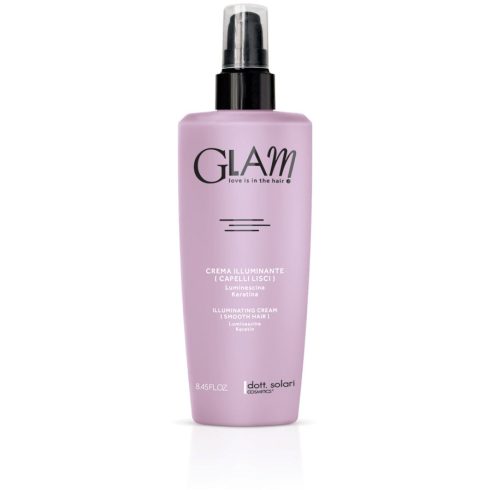 dott.solari Fényesítő, kerationos krém, fixáló hatással egyenes hajhoz - Illuminating cream smooth hair #GLAM 200 ml 