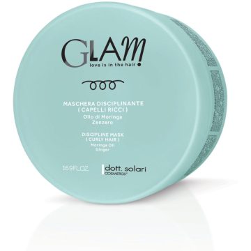   dott.solari Szabályzó maszk, nehezen kezelhető göndör hajhoz - Discipline mask curly hair #GLAM 500 ml 