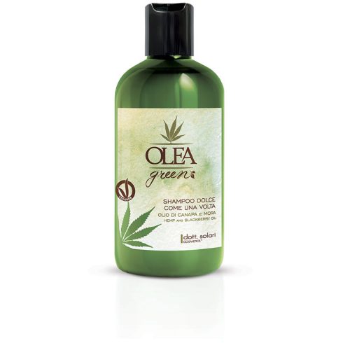 dott.solari Tápláló sampon szeder és kenderolajjal, minden hajtípushoz #OLEA GREEN, vegán 300 ml 