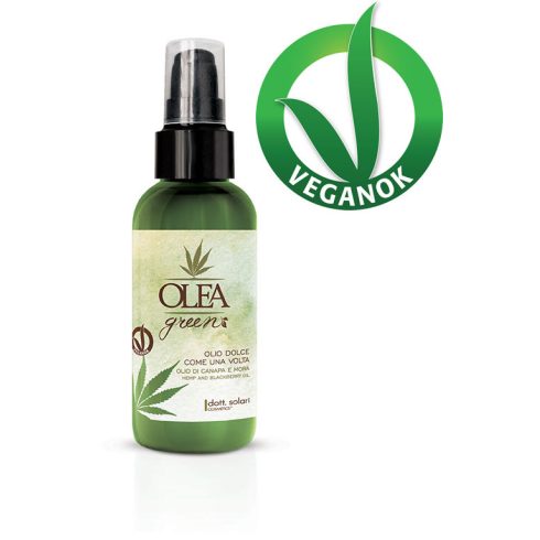 dott.solari Tápláló és hidratáló hajápoló olaj szeder és kenderolajjal #OLEA GREEN, vegán 100 ml 